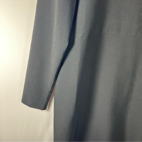 Black Ruffle Mock Neck Long Sleeve Mini Dress - Picture 5 of 15